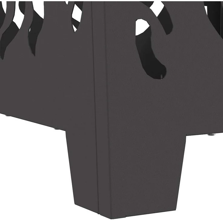 vidaXL Feuerstelle Schwarz 40 x 40 x 40 cm Stahl 858912 – Bild 7