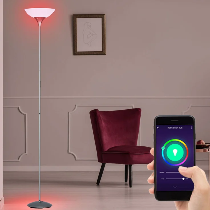 IOS Google Alexa RGB LED Stehlampe App-und Sprachsteuerung Smart Home Leuchte – Bild 3