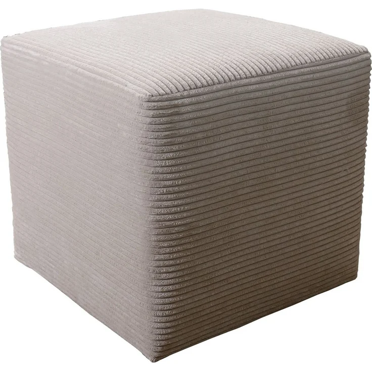 Kubus I Sitzwürfel Hocker Sitzhocker 45x45x45 cm Cordstoff beige – Bild 1