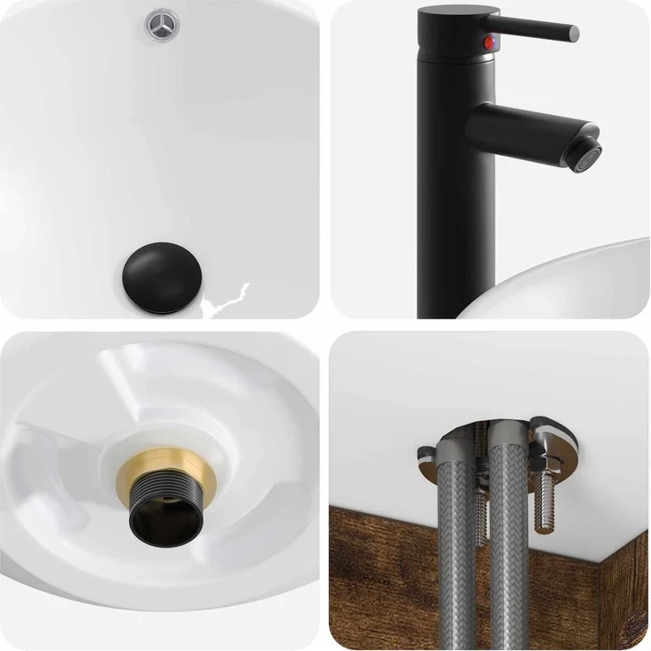 vidaXL Badezimmerschrank-Set 2 stk. Geräucherte Eiche 3406138 – Bild 7