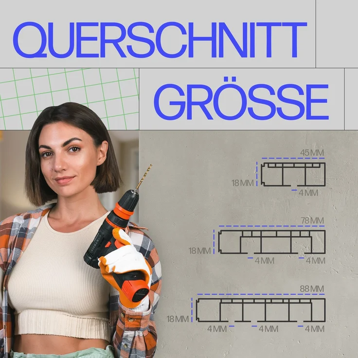 Bestlivings Gardinenschiene ( Weiß ) 90cm 1-läufig – Bild 3