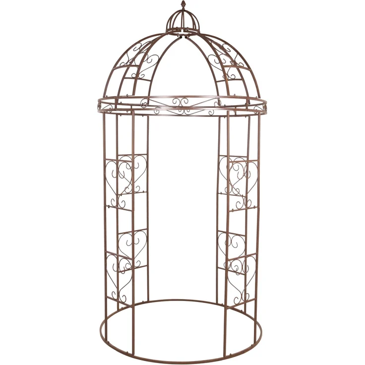 Deko-Pavillon EMMA - Stahl Rostfarben 300x150x150cm | Gartendeko Terrasse Outdoor Indoor – Bild 1