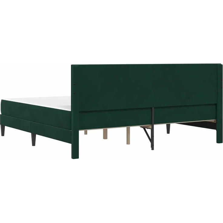 vidaXL Bettgestell mit Matratze Dunkelgrün 200x200 cm Samt 3415074 – Bild 8