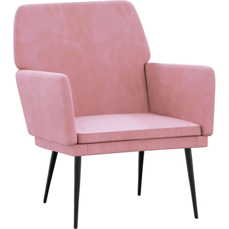 Sessel wohnzimmer, Relaxsessel, Fernsehsessel Rosa 62x79x79 cm Samt – Bild 2
