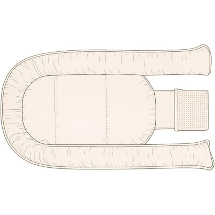 Babynestchen Neugeborene – Nestchen Baby aus Waffel Baumwolle & Baumwollstoff – Babynest für Babybett & Kinderbett – Baby Kokon Tragbar – OEKO-TEX – Zubehör für Babybett - Schaukeln und Braun – Bild 4
