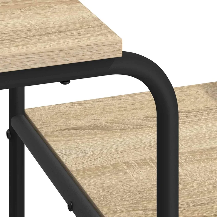 vidaXL Schreibtisch mit Stauraum Sonoma-Eiche 131,5 x 50 x 75,5 cm 8008051 – Bild 6