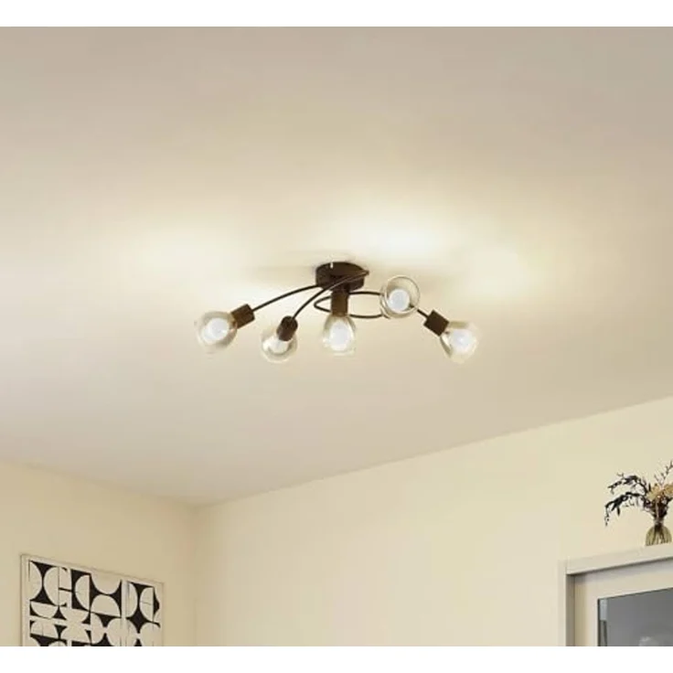 Lindby Deckenleuchten Pendura, Glas Alu IP20, 5 x 10 W LED – Bild 3