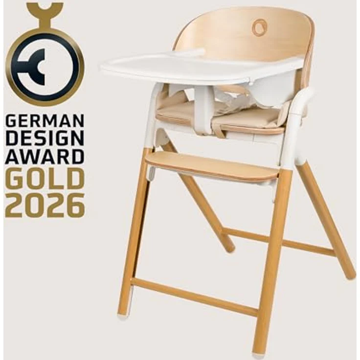 lionelo Hochstuhl CELIA (3-in-1-Hochstuhl Komplettset), 3in1/Einhandverstellung/Kunstleder/Tablett/Babyset enthalten – Bild 3