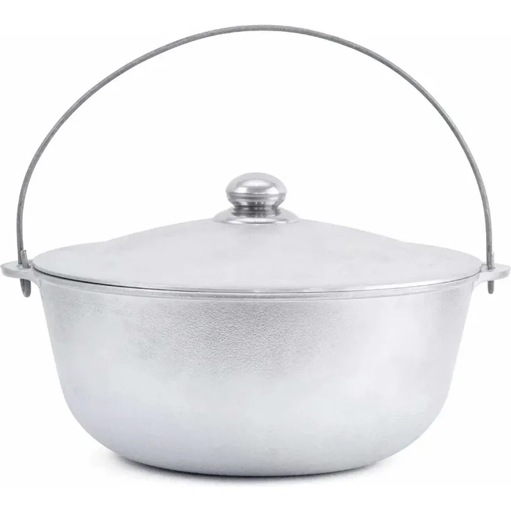 Aluminium Kasan 15 L Kazan aus Aluguss mit Bügel und Deckel Kessel Asien Topf Tatarskij Schmortopf