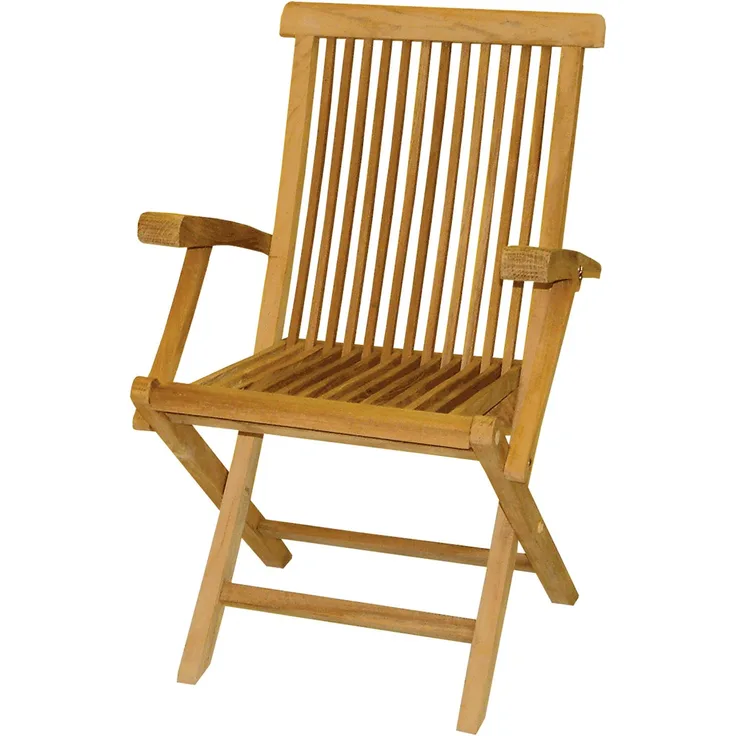 Premium Teak Klappsessel mit Armlehne Klappstuhl Gartenstuhl Gartensessel Stuhl