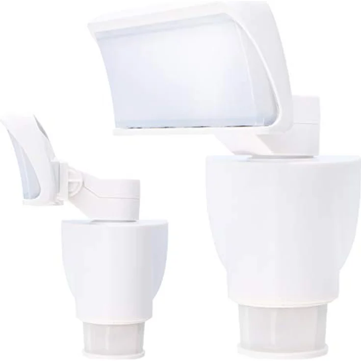 Proventa LED-Strahler mit automatischer Bewegungsverfolgung, 180° Schwenkbereich, 270° Bewegungsmelder, 4000K, 18W, 1200 Lm, IP44, weiß – Bild 2