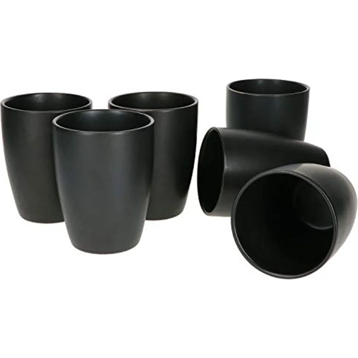 MamboCat Becher MamboCat 6er Set Kaffeebecher ohne Henkel Leopard Lampart Nero schwarz – Bild 2