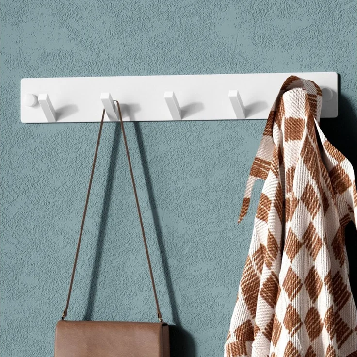 Mai & Mai Wandgarderobe Kleiderhaken Garderobenleiste Wandhaken aus Edelstahl 5 Haken Stalo-05 – Bild 2
