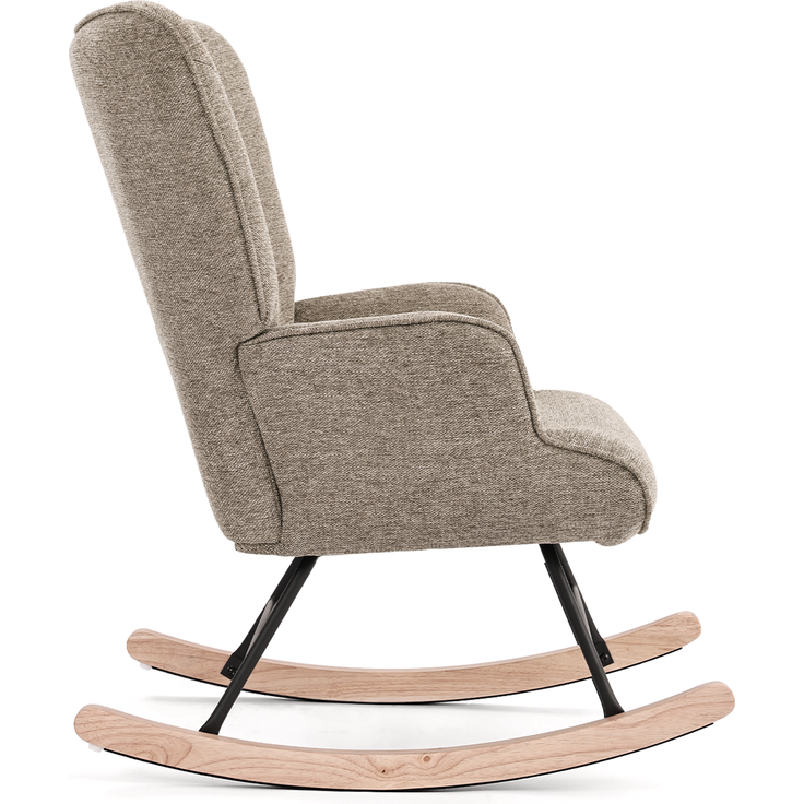GOEURVANT 5006 Schaukelstuhl ohne Hocker (Relaxsessel, Ohrensessel) - Webstoff, Sand – Bild 4