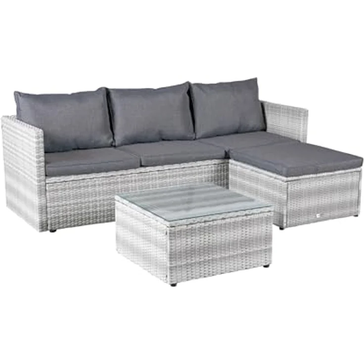 LC Garden Gartenlounge-Set Loungino Balkonmöbel für 3-4 Personen Lounge, (3-tlg) – Bild 2