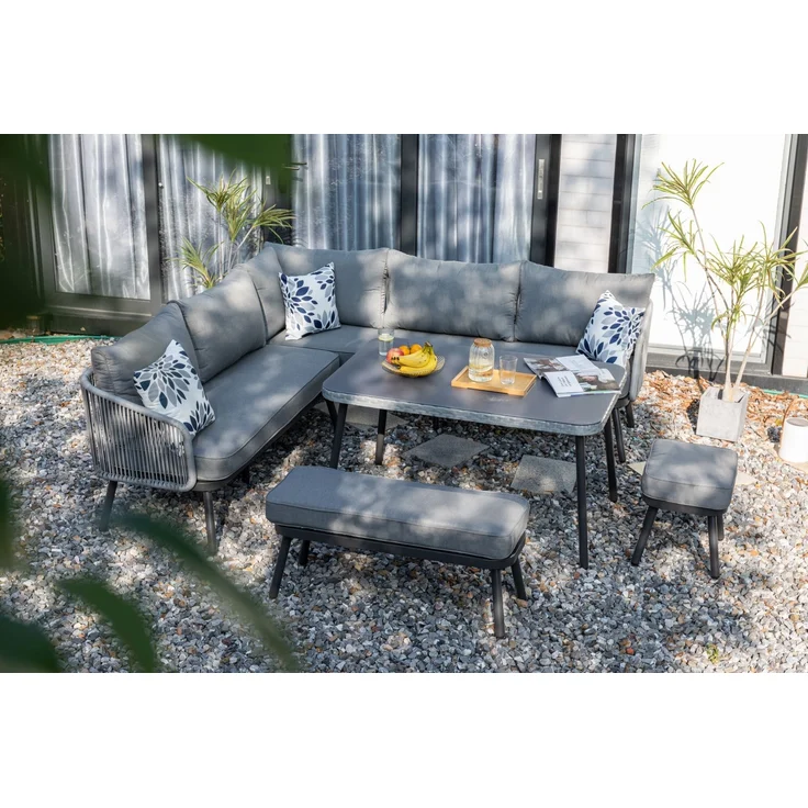 Gardissimo CENTO Eck Lounge Gartenmöbel Set Outdoor Rope Sitzgruppe – Bild 5