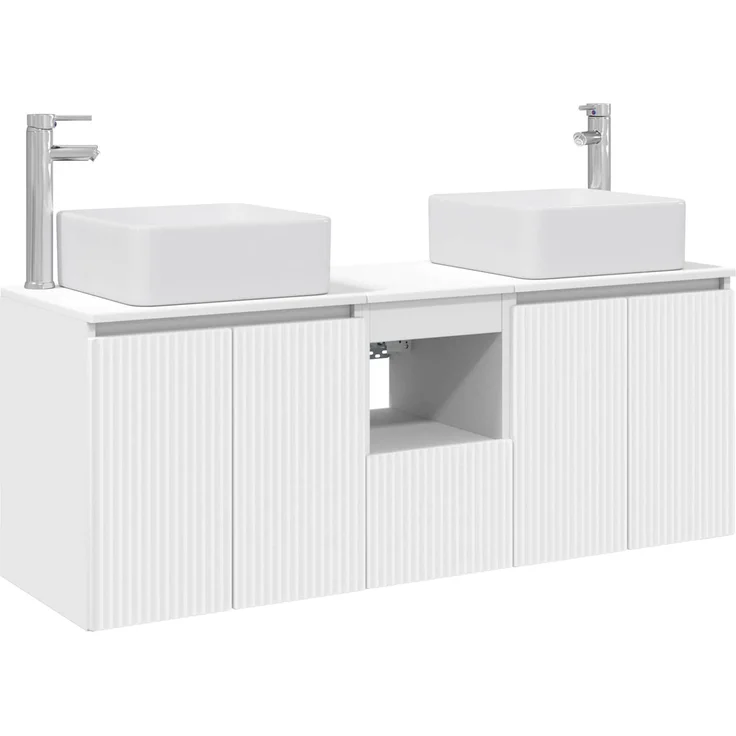 vidaXL Badezimmerschrank-Set 3 stk. Weiß 129 x 41 x 80 cm 3405637 – Bild 2
