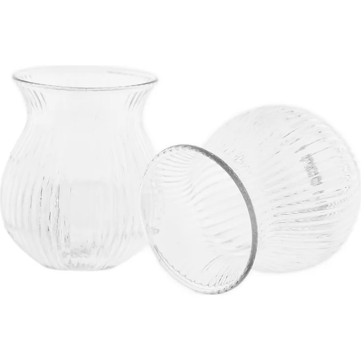 Mini-Teegläser, 100 ml - 6-teiliges Set im geriffeltem Design