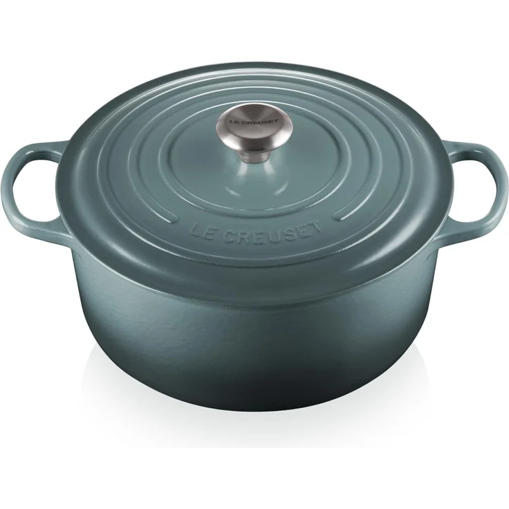 Le Creuset Signature Gusseisen-Bräter mit Deckel, Für alle Herdarten und Induktion geeignet, Rund, Ocean, 28,0 cm, 6.7