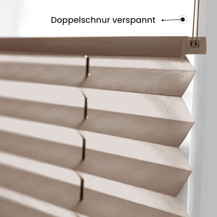 Sonello Plissee Klemmfix ohne Bohren 105x160 cm Braun Faltrollo Plisseerollo Jalousie für Tür & Fenster Blickdicht Sichtschutz Sonnenschutz Fertifplissee Rollo – Bild 3