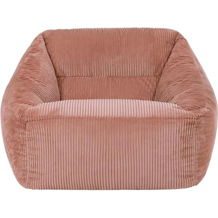 Icon Natalia Sitzsack Sessel für Erwachsene, Rosa, Flauschiger Cord Stoff, Riesen Sitzsack Cord mit Füllung, Bean Bag Chair, Bequemer Sessel Wohnzimmer, Lounge, Schlafzimmer, Büro – Bild 2