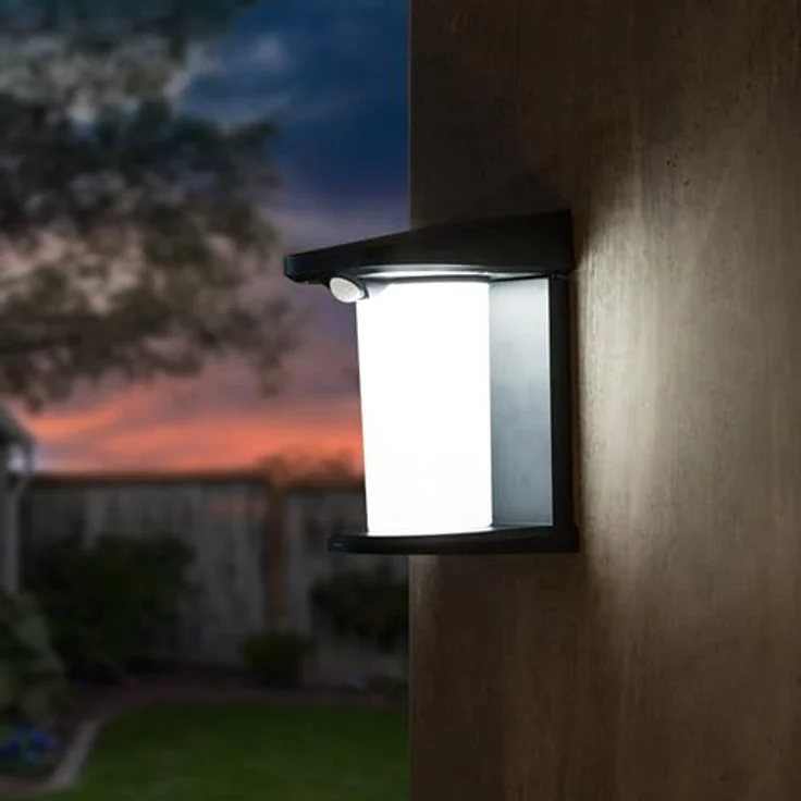 Lumisky 2er Set Solarstrahler Wandleuchte LUSTY, LED weiß, 18cm, mit Bewegungsmelder und IPX4 wasserdicht – Bild 3