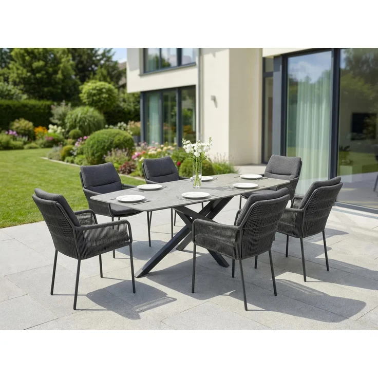 LC Garden 'Como' Gartentisch, Sintered Stone Anthrazit, 75 x 90 x 180 cm – Bild 3