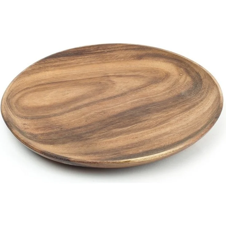 Levandeo® Dekoteller, Runder Teller Akazie Ø15cm Holzteller Snackteller Dekoteller Deko – Bild 4