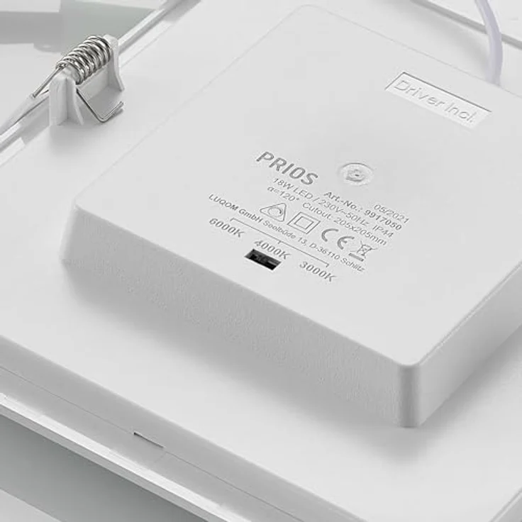 PRIOS LED Helina, moderne 1-flammige Badezimmerleuchte in Weiß, energieeffizient mit integriertem Leuchtmittel – Bild 5
