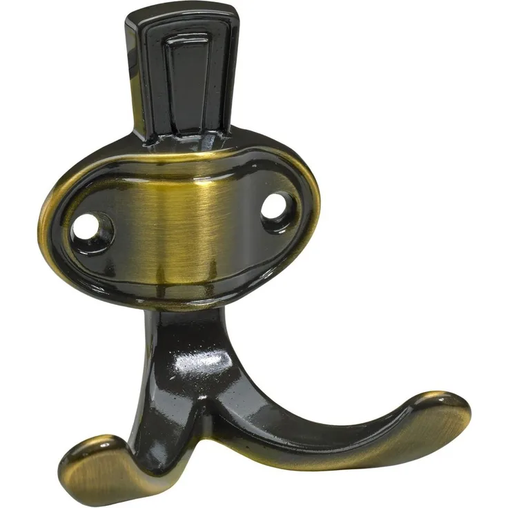 Hettich Mantelhaken 7,6 x 6,8 x 4,5 cm Zinkdruckguss brüniert - 1 Stück