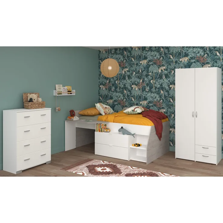 Milky 12 stilvolles und funktionales 3-teiliges Kinderzimmer-Set