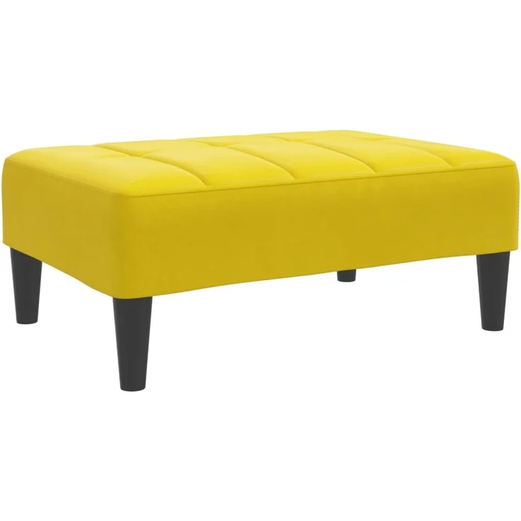 vidaXL Fußhocker Gelb 77x55x31 cm Samt 4007388 – Bild 1