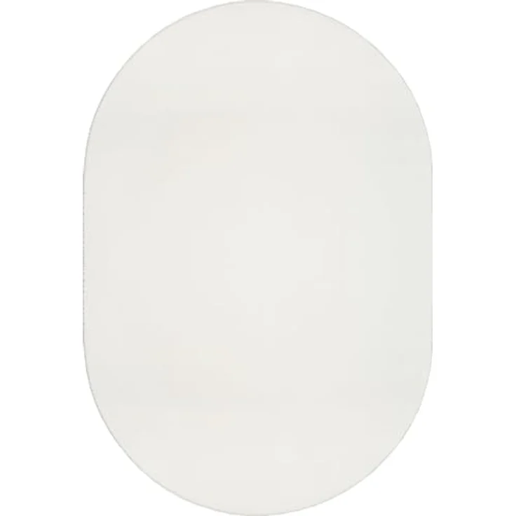 the carpet Relax Moderner Flauschiger Kurzflor Teppich, Anti-Rutsch Unterseite, Waschbar bis 30 Grad, Super Soft, Felloptik, Creme, 140x200 cm Oval – Bild 3