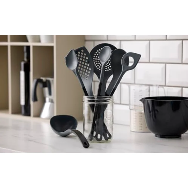 Rosti New Optima Nylon Kochlöffel mit Loch 31 cm Schwarz – Bild 7