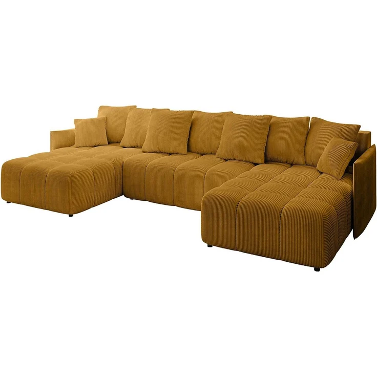 ALTDECOR Wohnlandschaft LONLI-U, Couch mit Schlaffunktion, Wohnzimmer - Wohnlandschaft, Corner Sofa Bett Eckcouch Couch U-Form Schlafcouch 350x190x68 – Bild 2