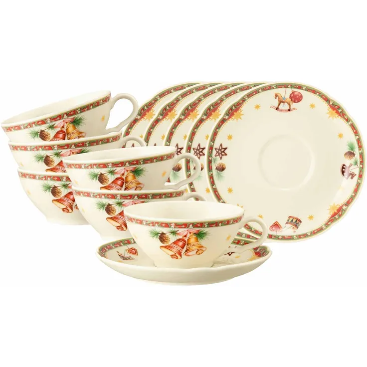 Seltmann Weiden Marieluise Weihnachtsnostalgie Teetasse mit Untertasse 130 ml 6er Set