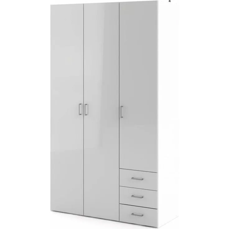 Kleiderschrank, Farbe Weiß 115,8 x 200,4 x 49,5 cm