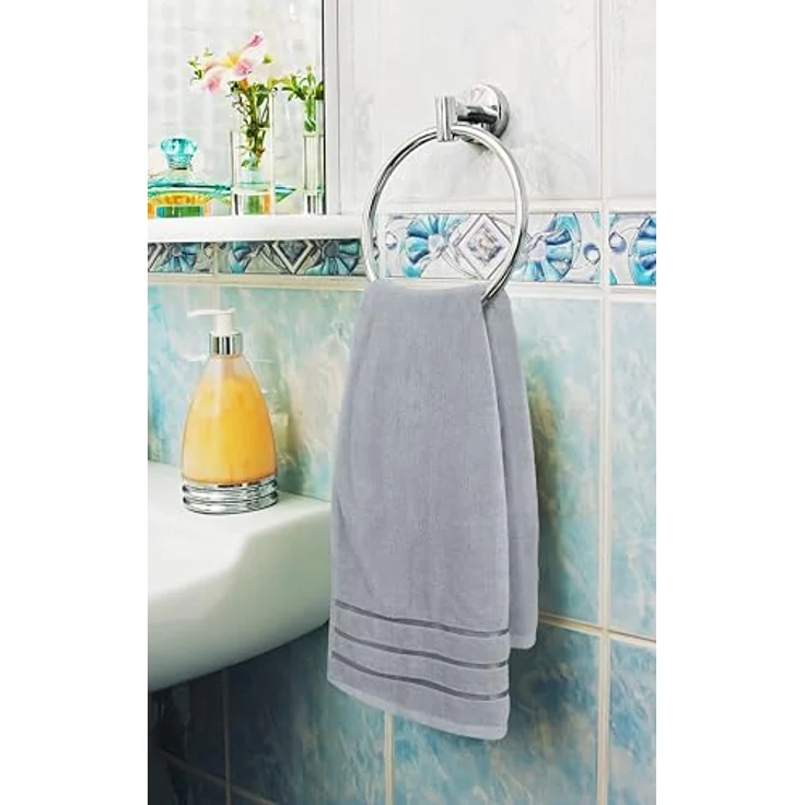 Utopia Towels - 8er-Pack Handtuch-Set mit Aufhängeschlaufe aus 97% Baumwolle, saugfähig und schnell trocknend 2 Badetücher, 2 Handtücher, 4 Waschlappen (Kühl Grau) – Bild 5
