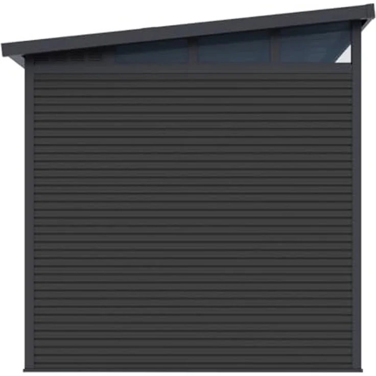 Weide Gartenhaus | Aluminium & WPC | Gerätehaus mit Doppeltür | 218x218x226 cm | Wetterfest in Anthrazit – Bild 4