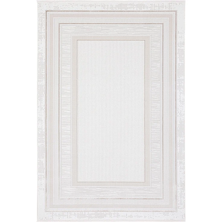 Mondlicht Beige Teppich 80 x 150 cm Polyester Beige 88778675 [en. casa] – Bild 1