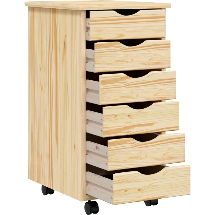 vidaXL Rollcontainer mit Schubladen MOSS 34 x 39 x 65,5 cm 42032400 – Bild 4