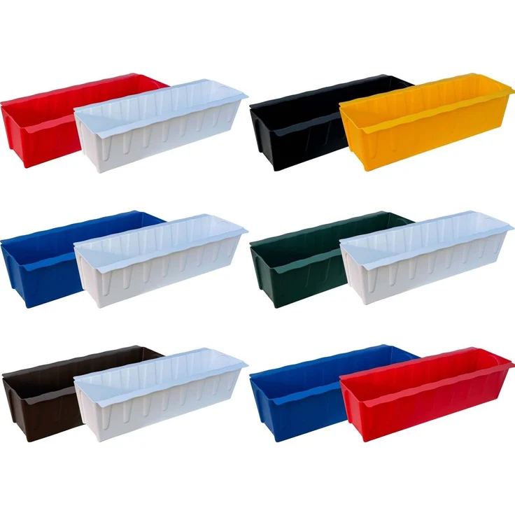BURI 2 Euro-Paletten Blumenkästen-Einsätze inkl. Bewässerungsmatte | 37,3cm Blau | Pflanzkasten für Europalette Palette | Balkonkasten | Blumentopf | aus stabilen Kunststoff | Made in Germany – Bild 10