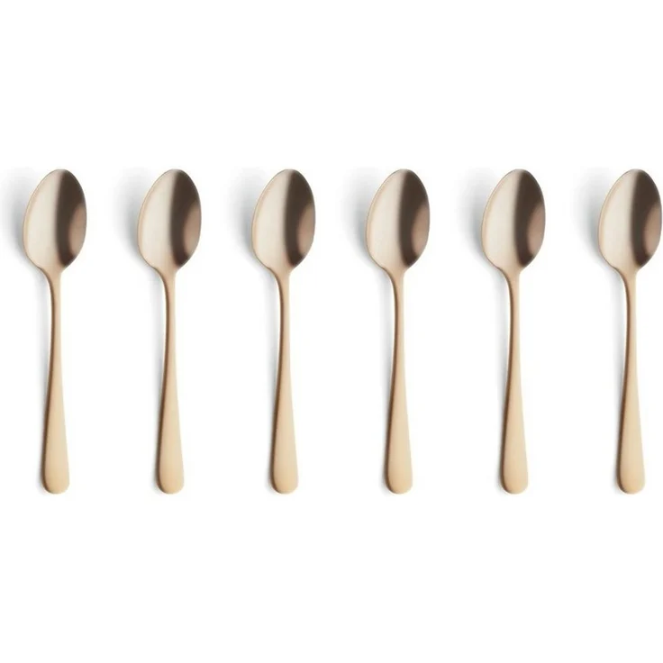 Amefa AUSTIN Mocca-/Espressolöffel Set 6-teilig PVD gold mattiert – Bild 1