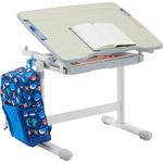 CARO-Möbel Kinderschreibtisch VITA, Kinderzimmer Schreibtisch neigbar Schublade & Rucksackhalterung