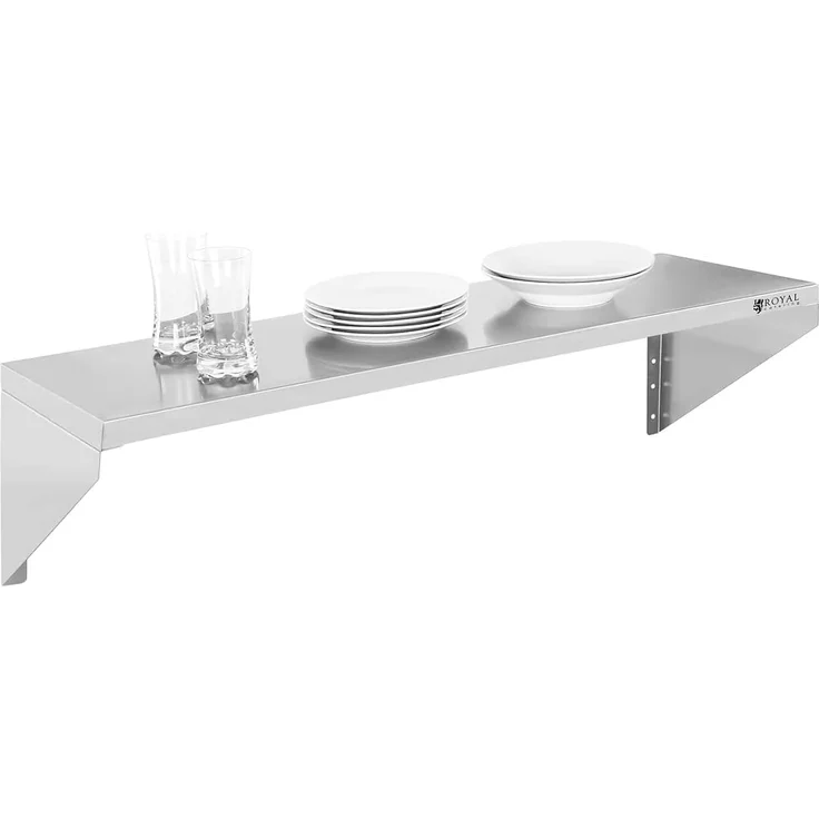 Royal Catering Hängeregal 90 x 30 cm Gastro Wandbord Wandregal Edelstahl Tellerbord – Bild 5