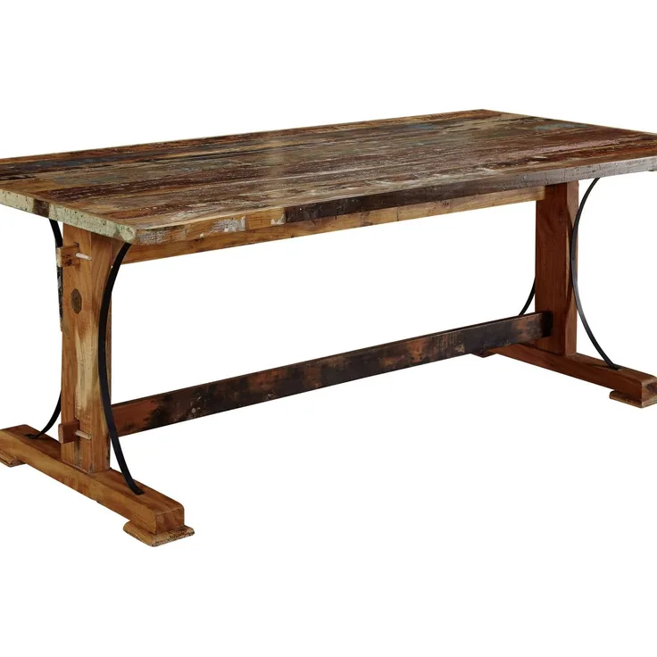 Esstisch Altholz 220x100x76 mehrfarbig lackiert NATURE OF SPIRIT #13