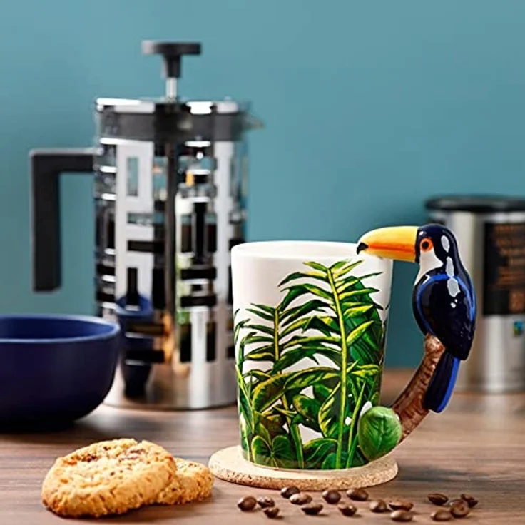 Puckator Tasse Tukan 3D Kaffeebecher mit Tukan als Griff aus Keramik – Bild 2