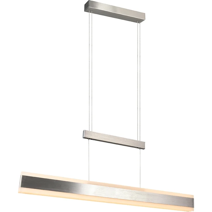 LED Pendelleuchte ARCOLA ausziehbar höhenverstellbar Silber, max. Breite 152cm – Bild 2