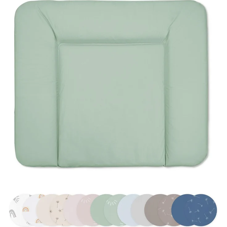 Ehrenkind® Abwaschbare Wickelauflage - Hygienisch, Sicher und Vielseitig in Jade | Wickelauflage 72x85 | Wickelunterlage | Wickeltischauflage abwaschbar