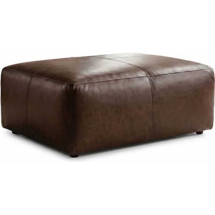 KAWOLA Polsterhocker CELESTE Hockerbank Leder dunkelbraun 48 x 80 x 120 cm – Bild 3
